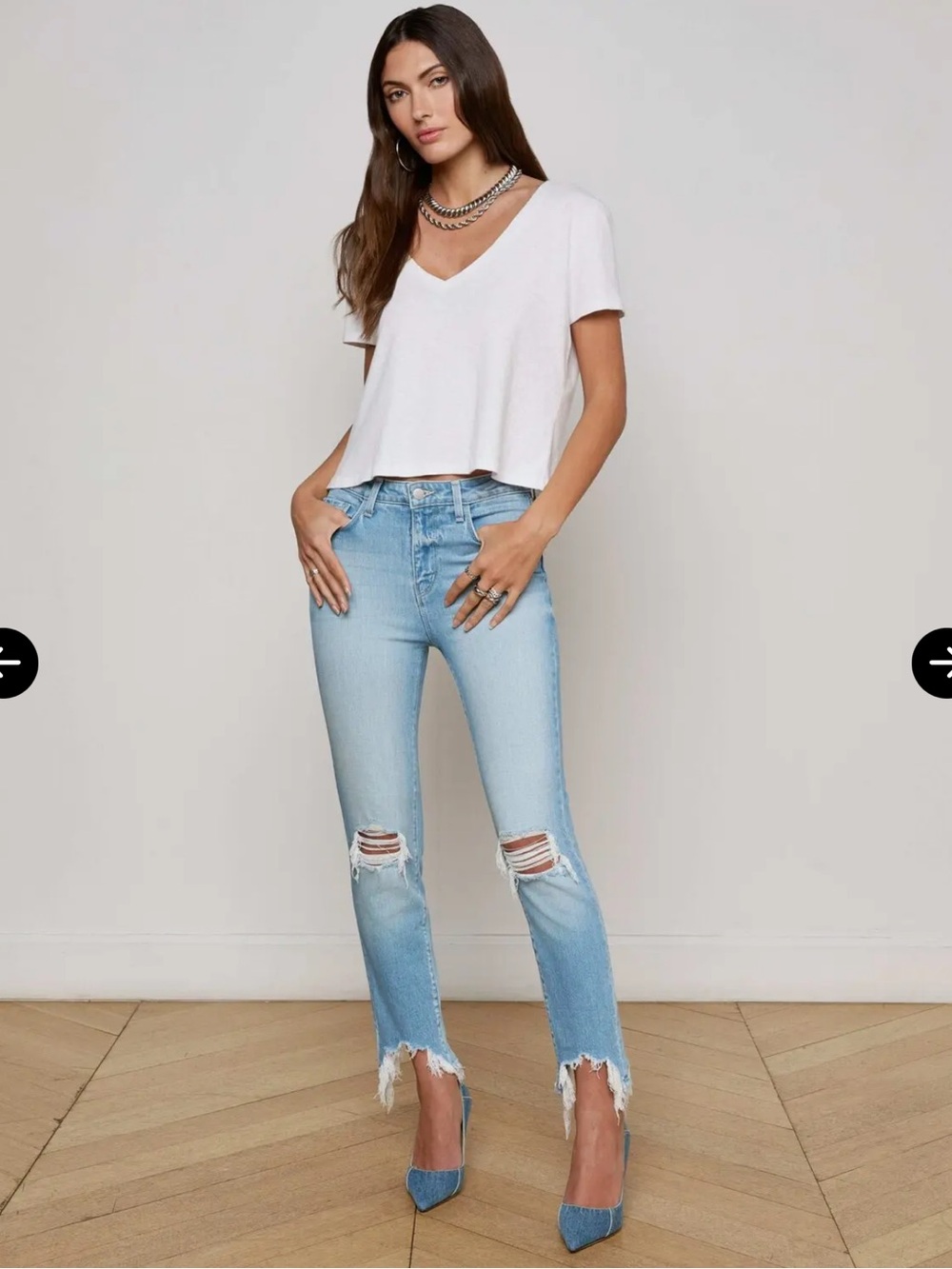 L'AGENCE High Line High Rise Skinny Jeans Lombards District Size 28